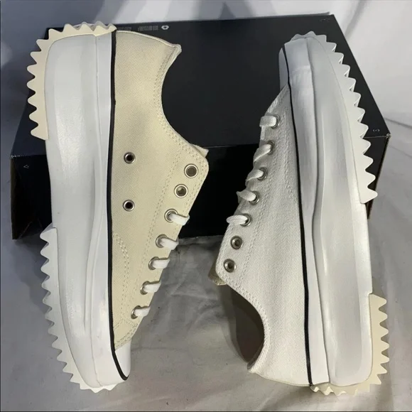 Converse Run Star Hike New Platform Shoes Mens 9.5 and 10.5 - Tan White Black - Picture 3 of 7